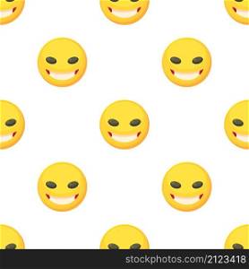 Cunning smiley pattern seamless background texture repeat wallpaper geometric vector. Cunning smiley pattern seamless vector