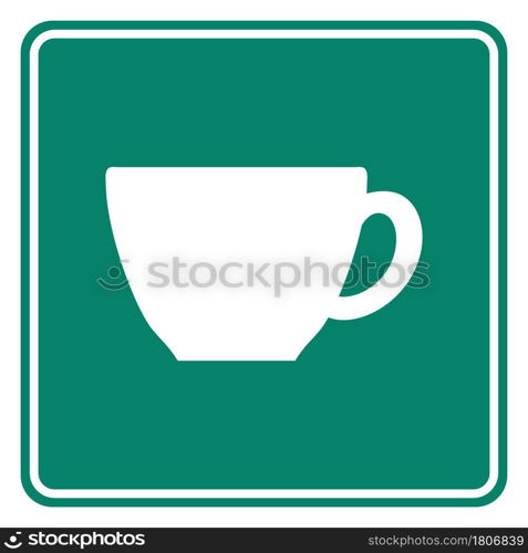 Cup and road sign