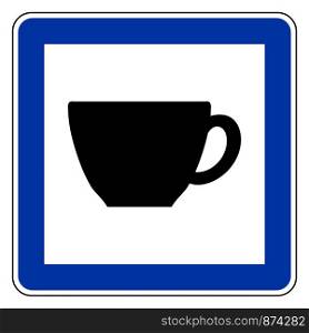 Cup and road sign