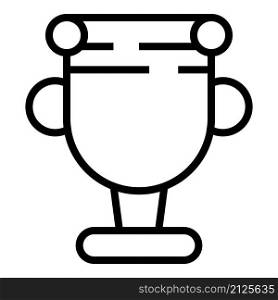 Cup award icon outline vector. Online training. Computer degree. Cup award icon outline vector. Online training