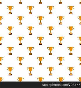 Cup award pattern seamless in flat style for any design. Cup award pattern seamless