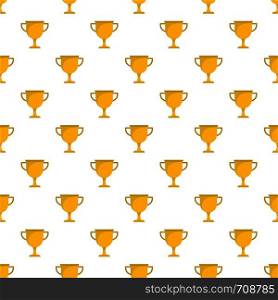 Cup award pattern seamless in flat style for any design. Cup award pattern seamless