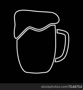 Cup beer icon .