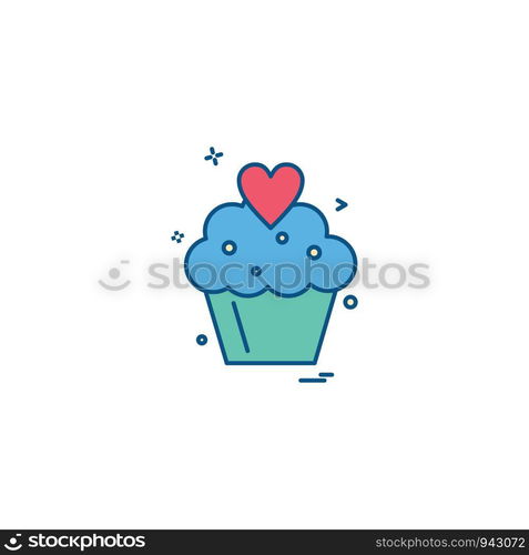 Cup cake icon design vector