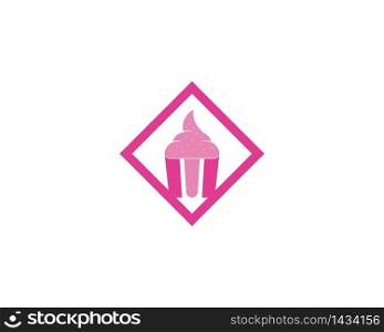 Cup cake icon vector illustration