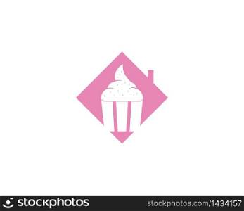 Cup cake icon vector illustration
