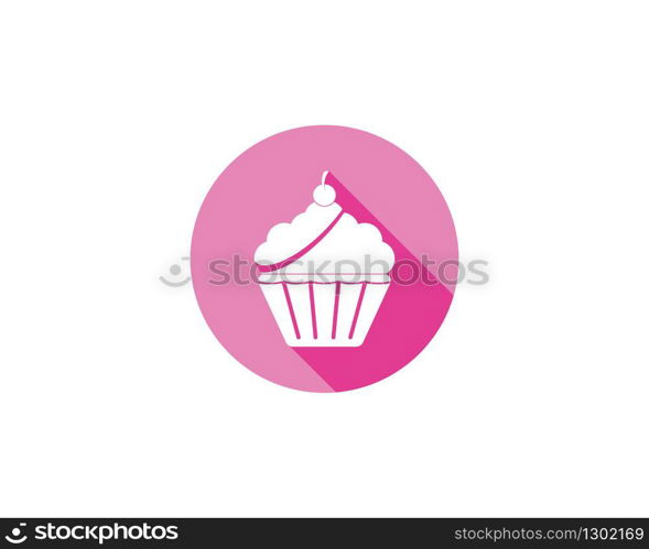 Cup cake logo vector template