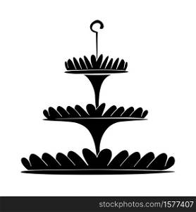 Cup cake or cake stand in vector