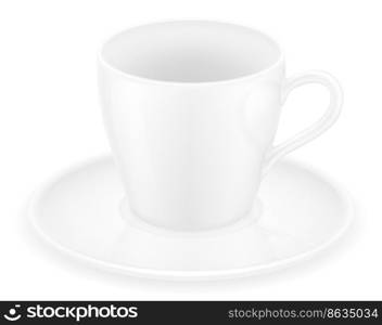 cup for coffee and tea stock vector illustration isolated on white background