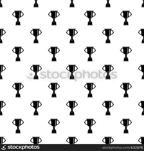 Cup for win pattern seamless in simple style vector illustration. Cup for win pattern vector