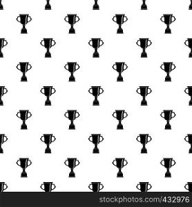 Cup for win pattern seamless in simple style vector illustration. Cup for win pattern vector