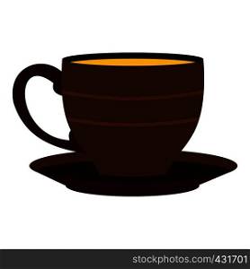 Cup icon flat isolated on white background vector illustration. Cup icon isolated