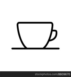 Cup icon line isolated on white background. Black flat thin icon on modern outline style. Linear symbol and editable stroke. Simple and pixel perfect stroke vector illustration