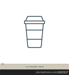 Cup Icon Set Vector Logo Template Illustration Design. Vector EPS 10.