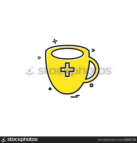 cup milk medicine icon vector design