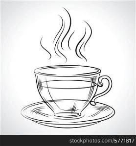 Cup (mug) of hot drink (coffee, tea etc).