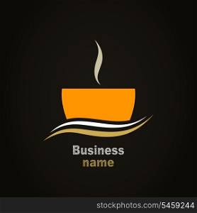 Cup of coffee a sign for design. A vector illustration