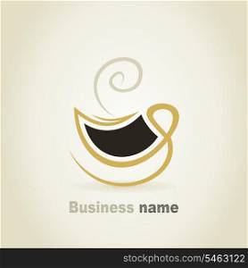 Cup of coffee a sign for design. A vector illustration