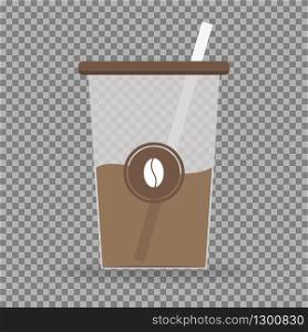 Cup of coffee, cappucino, espresso, latte or mocha in flat. Vector EPS 10