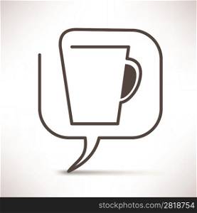 cup of coffee concept speech bubbles