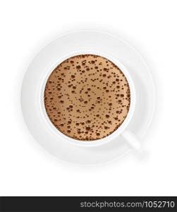 cup of coffee crema vector illustration isolated on white background