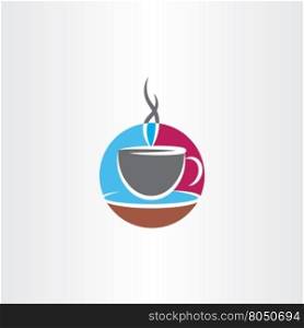 cup of coffee icon colorful logo