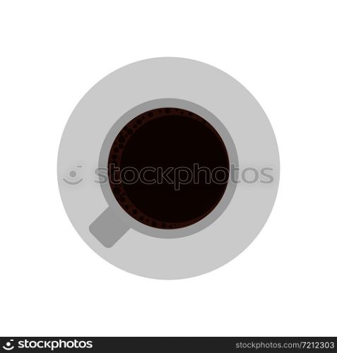 Cup of coffee icon on white back.