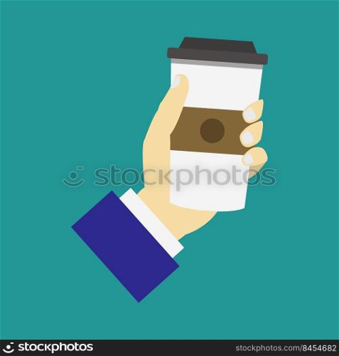 Cup of coffee in hand