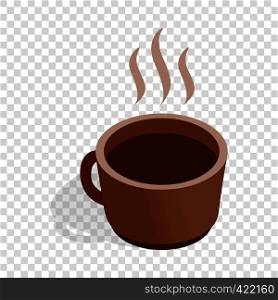 Cup of hot drink isometric icon 3d on a transparent background vector illustration. Cup of hot drink isometric icon