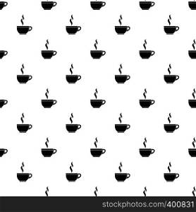 Cup of hot drink pattern. Simple illustration of cup of hot drink vector pattern for web design. Cup of hot drink pattern, simple style