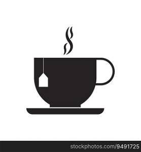 cup of hot tea icon vector illustration template design