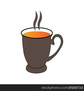 Cup of hot tea icon vector illustration template design