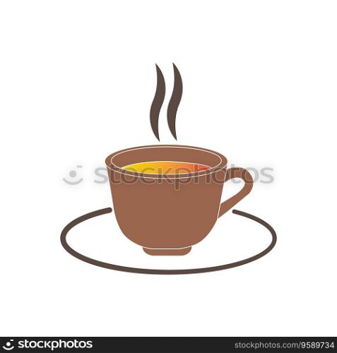 Cup of hot tea icon vector illustration template design