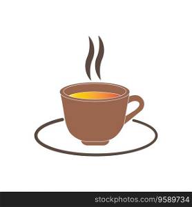 Cup of hot tea icon vector illustration template design