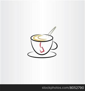 cup of tea clipart icon vector design