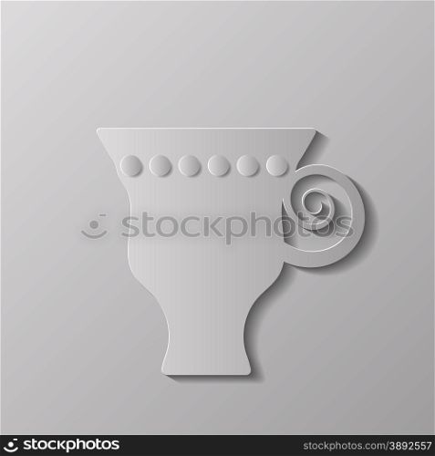 Cup of Tea. Cup of Tea Isolated on Grey Background