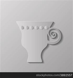 Cup of Tea. Cup of Tea Isolated on Grey Background