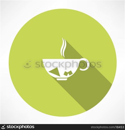 Cup of tea. Flat modern style vector illustration