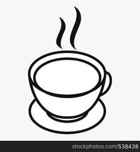 Cup of tea or cofee icon in isometric 3d style on a white background. Cup of tea or cofee icon, isometric 3d style