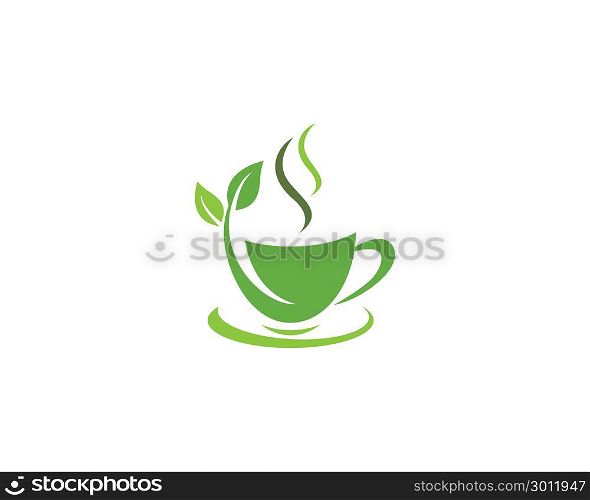 Cup of tea vector icon illustration design logo template
