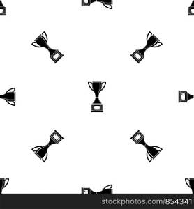 Cup pattern repeat seamless in black color for any design. Vector geometric illustration. Cup pattern seamless black