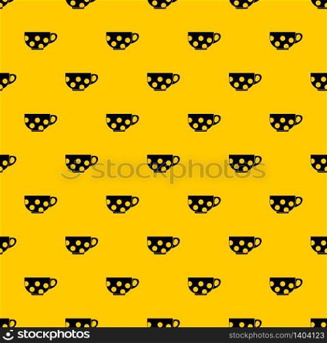 Cup pattern seamless vector repeat geometric yellow for any design. Cup pattern vector