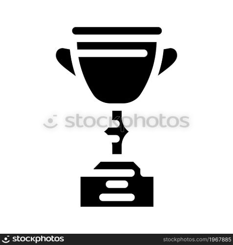 cup reward glyph icon vector. cup reward sign. isolated contour symbol black illustration. cup reward glyph icon vector illustration