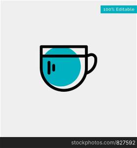 Cup, Tea, Coffee, Basic turquoise highlight circle point Vector icon