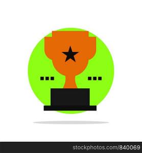 Cup, Trophy, Prize, Achievement Abstract Circle Background Flat color Icon