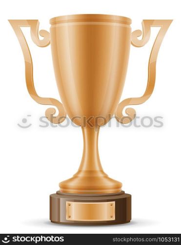 cup winner bronze stock vector illustration isolated on white background