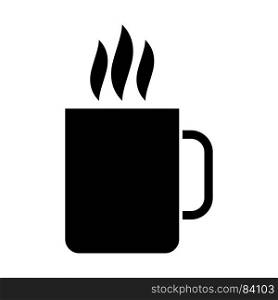 Cup with hot drink icon .