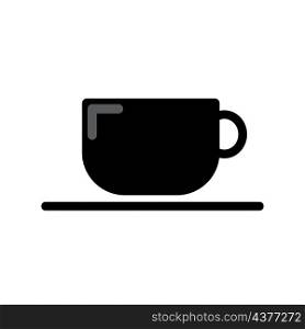 Cup with saucer silhouette. Dishware element. Drink symbol. Isolated object. Simple art. Vector illustration. Stock image. EPS 10.. Cup with saucer silhouette. Dishware element. Drink symbol. Isolated object. Simple art. Vector illustration. Stock image.