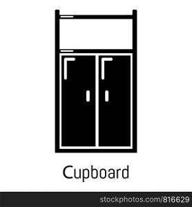 Cupboard icon. Simple illustration of cupboard vector icon for web. Cupboard icon, simple black style