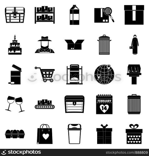 Cupboard icons set. Simple set of 25 cupboard vector icons for web isolated on white background. Cupboard icons set, simple style
